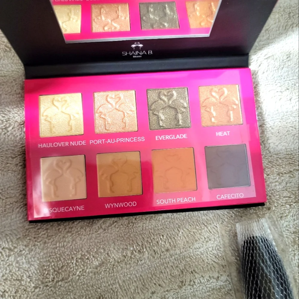 4 Eyeshadow Palette and 1 Brush Bundle Miami And Nights Doucce Belle En Argent